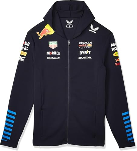 Castore Red Bull Racing F1 Men's 2024 Team Full Zip Hooded Sweatshirt
