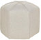 Pouf Hocker Stoffbezug Leinen beige rund ⌀ 45 cm Polsterhocker 42 cm hoch Wishek