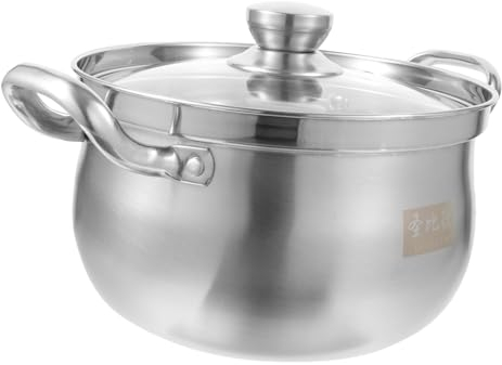Cabilock Olla De Sopa De Acero Inoxidable Cacerola Olla De Vapor De Cocina Ollas Pequeñas Para Cocinar Olla Pequeña Japonesa Práctica Olla Sopera Gas Olla Sopera De Aluminio, Y214V0522W420SA