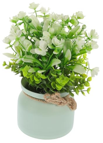 Garneck Künstliche Zimmerpflanze Im Topf Naturgetreuer Bonsai Künstliches Grün Für Schreibtisch Bürotischdekoration Pflegefreie Pflanze Ohne Gießen