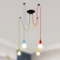 Lightess Lámparas de Araña Industrial 4 Luces, Iluminación Colgante de Colores Vintage DIY E27, Lámparas Colgantes de Longitud Regulable Máx 60W para Dormitorio Salón Habitación Infantil