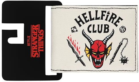 Hellfire Club Stranger Things Bifold Wallet, Weiß und Schwarz, PU-Material, weiß, Standard, Klassisch