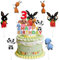 Bunny Cake Topper, 7 Stück Bunny Kuchen Dekoration 3 Jahre, Bunny Cupcake Dekoration, Bunny Dessert Dekoration, Geburtstags Party, Geeignet für Geburtstagsfeiern für Jungen und Mädchen