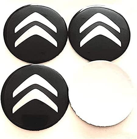 4 Pièces Cache-moyeux pour Citroen 55mm, Autocollants avec Logo Cache Moyeu Voiture Auto Capuchons de Centre Centre Roue Badge