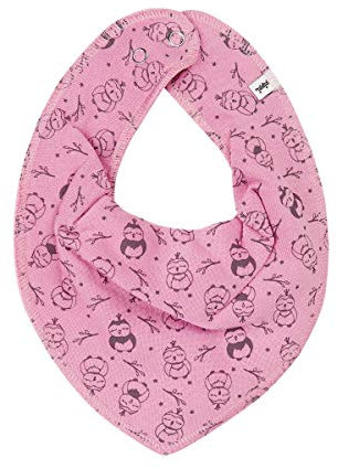 Pippi Babywear Halstuch Dreieckstuch Zahnungslätzchen mit Motiv (oldrose Eulen)