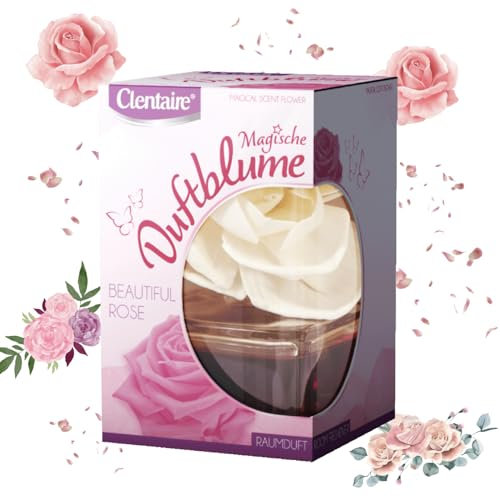 CLENTAIRE Raumerfrischer 15 x 75ml Beautiful Rose - sinnlicher Raumduft, Lufterfrischer, Diffuser - Der Duft der Liebe, Raumdekoration