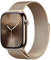 Apple Watch Series 10 (GPS + Cellular 46 mm) Smartwatch mit Titangehäuse in Gold und Milanaise Armband in Gold (S/M). Fitnesstracker, EKG App, Always-On Retina Display, Wasserschutz