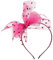 Hrlace Schleife Stirnband Spitze Haarband Tüll Punktmuster Haarreifenl Elastisch Haarschleife Schleifen Haarschmuck für Frauen und Mädchen Party Valentinstag Geburtstag Hochzeit Kopfband Rosarot