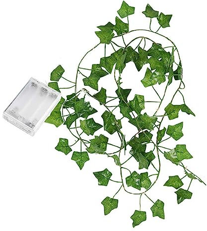 Cabilock String Lights Battery 20 Led 4 Leaf Vine Lights Decor Wedding Party Lighting