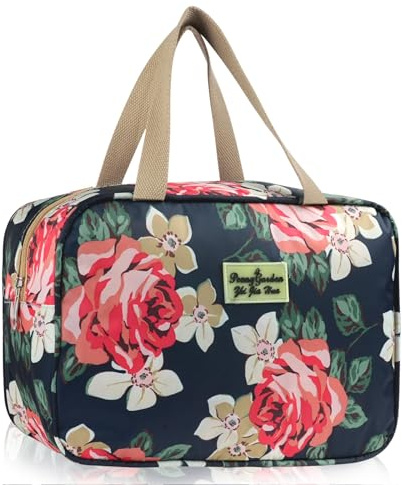 Aucuu Toiletry Bag, Large Full Size Toiletry Bag, Travel Hand-Held Make up Wash Bags, Portable Waterproof Toile-Try Kit, Bathroom Storage Case, Cosmetic Organizer for Travel, Camping for Women Girl