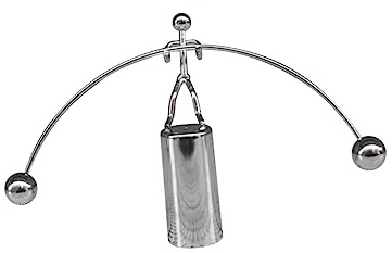 FUNNETOYU Metal Swing Weightlifting Small Man Desktop Ornament Relaxation Gadget Home Office Decor Silver