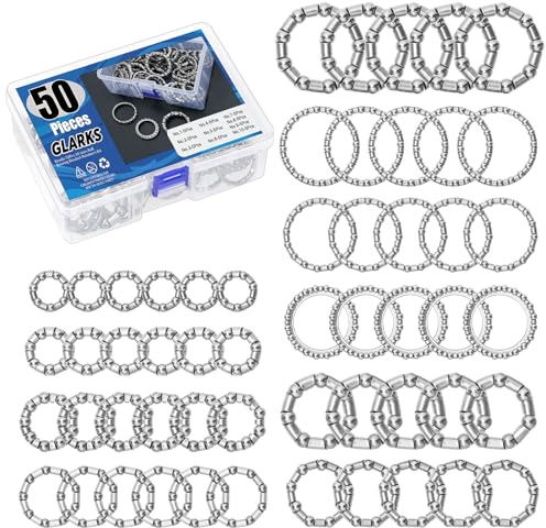 Glarks 50 Stück 23–40 mm Kugellagerkäfige, Kurbelradlager-Set, Fahrrad-Kugellager-Headset-Halter, Fahrrad-Kugellager-Halter für MTB-Fahrradgabel, Mountain/Rennrad-Reparatur