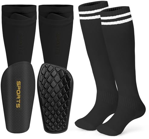 DiULi Schienbeinschoner Kinder Fussball, Kleiner Schienbeinschutz Fussball Fußball Mini Shin Pads mit Guard-Ärmel für Kinder 3-15 Jahre