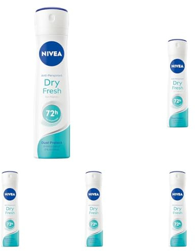 NIVEA Antiperspirant Dry Fresh Spray, 150 ml (Packung mit 5)