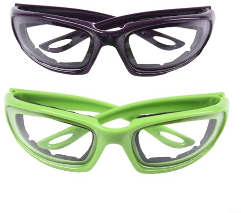 Schneidbrille für Zwiebelschneiden Reißschutz mit Schaumstoffdichtung und Anti-Beschlag-Gläsern für klare Sicht (Schwarz)