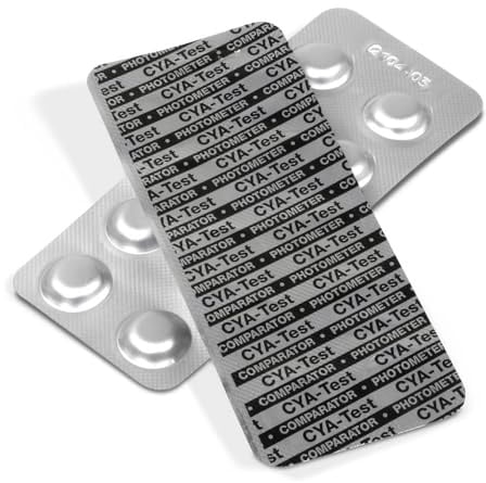 CyA-Test Photometer Tabletten Water-i.d. - Cyanursäure Testtabletten für Pool & Whirlpool - Chlor-Stabilisator messen - Für PoolLab & PrimeLab - Made in Germany (100 Stück)