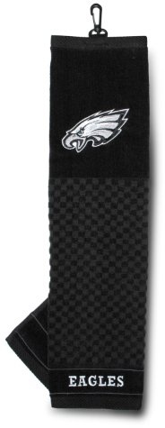 Team Golf, NFL-Golfhandtuch mit gesticktem Logo und strukturierter Reinigungsfläche im Karodesign