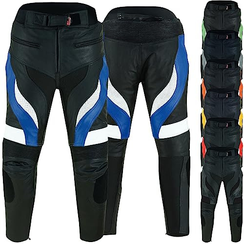 German Wear, Motorradhose Motorrad Biker Racing Lederhose, Größe:48