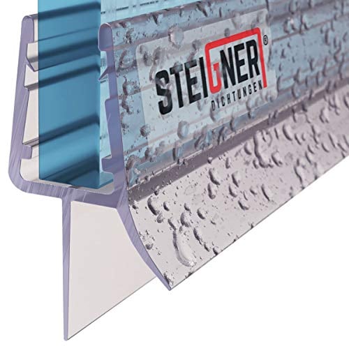 STEIGNER Joint de douche pour paroi en verre, 50cm, vitre 6/7/8mm, joint d'étanchéité PVC droit pour les cabines de douche réctangulaires, UK03