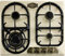 Kaiser Empire kg 6325 ElfEm Ivory Plaque Gaz/de cuisson 60cm nouveauté/Plaque de Cuisson Gaz/ 3,8 kW Brûleurs WOK/Gaz propane/gaz naturel/Gaz Plaque Cuisson Gaz 60 cm