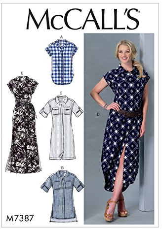 McCall's Patterns Button-Down-Top, Tunika, Kleider und Gürtel