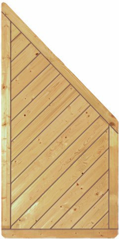 GreenSeason Lamellenzaun Prag B90 x H180/90 cm.