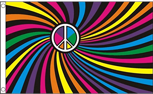 AZ FLAG - Flagge Regenbogen Wirbel - 150x90 cm - Schwul Fahne 100% Polyester mit Messing-Ösen - 110g