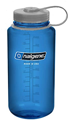 Nalgene Flasche 'Everyday Weithals' Sustain - 1 L, blau, Deckel grau