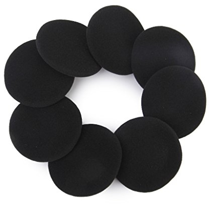 Cutefly 4 Paar 55mm Ersatz Ohr Schaum Ohrhörer Pad Abdeckungen für Headset Kopfhörer, Schwarz