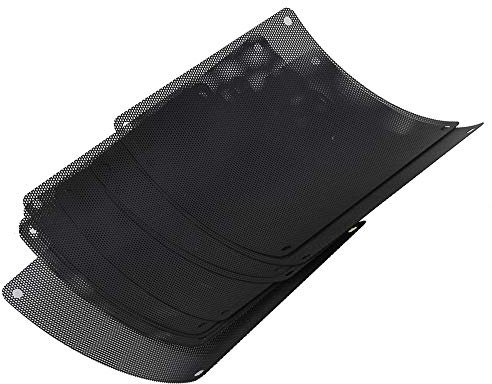 RDEXP Computer schwarz PVC PC Fan Staubdicht Mesh Case Staub Filter 140 mm, 10 Stück