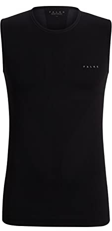 FALKE Warm M S/L SH hilo funcional secado rápido termo 1 pieza, Capa de base superior Hombre, Negro (Black 3000), XXL