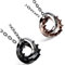 Cupimatch paar kette King Queen Krone Anhänger Halskette Paar Ring Kette Couple Necklace Geschenk für Pärchen Partner