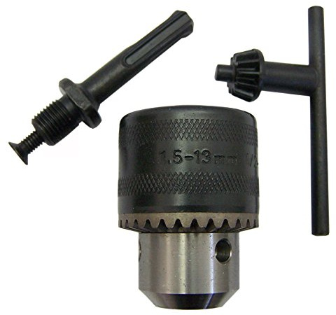Bohrfutter mit SDS plus Adapter inkl. Bohrfutterschlüssel / 1,5-13mm / 1/2 Zoll x 20 UNF