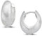 Vinani Klapp-Creolen oval bauchig gebürstet Sterling Silber 925 Ohrringe 2CKG