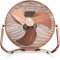 Brandson - Windmaschine Retro Stil - Ventilator in Kupfer - Standventilator 30cm - Tischventilator Bodenventilator - hoher Luftdurchsatz robuster Stand - stufenlos neigbarer Ventilatorkopf - Kupfer