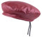 KYEYGWO Damen PU Leder Barett Hat, Französischer Stil Baskenmütze, Einfarbig Casual Classic Maler Kappe, Rot