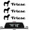 siviwonder Friese Friesenpferd Aufkleber 3er Set Pferdeaufkleber Pferd reiten Auto Folie Farbe Schwarz, Größe 10cm