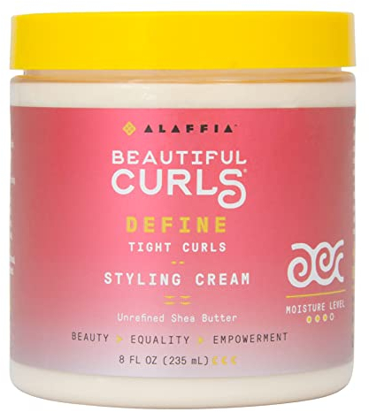Alaffia Beautiful Curls Styling Cream for Tight Curls, Nourishing Shea Butter Curl Cream, 236.8 g