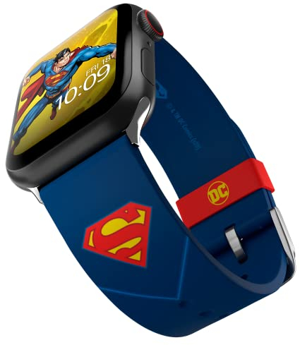 DC Comics – Superman Tactical Smartwatch-Band – offiziell lizenziert, kompatibel mit Apple Watch (nicht im Lieferumfang enthalten)
