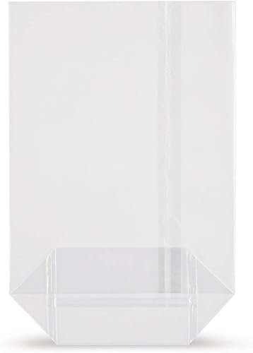 Elke-Plastic OPP Kreuzbodenbeutel 30mµ I 16x27cm I 100 Stück I Bodenbeutel transparent I Klarsichttüten I Gebäckbeutel I Kekstüten I Geschenktüten transparent I Zellophan Tüten