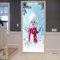 A.Monamour Türtapete Selbstklebend Türfolie Türposter 3D Kiefer Schneeflocken Textur Schneemann Der Schal Weihnachten Trägt Vinyl Folie Türdeko Tapete Wandbild Türaufkleber Türtattoo 83 x 204 cm