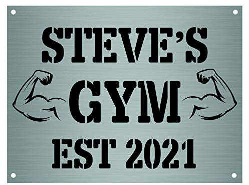 Maggie-mais Personalised Gym Sign, Name Plate Plaque A5 20 X 15 CM