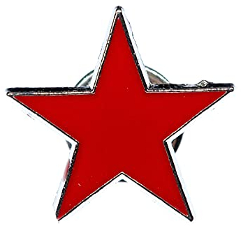 Miniblings Stern Brosche Pin Star Emaille emailliert Che Kuba rot - Handmade Modeschmuck I Anstecknadel Button Pins