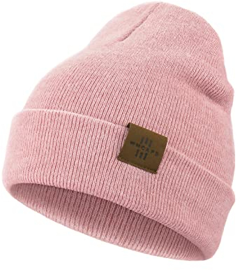 Wmcaps Beanie for Kids, Stretchy Childrens Thermal Insulated Wolly Hat with Turn Up for Boys and Girls, Double Layer for Winter Autumn