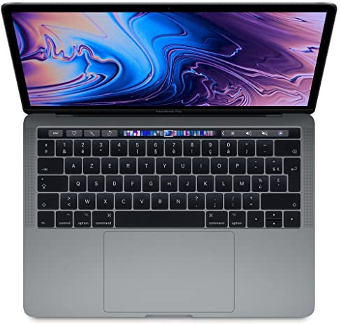 2020 Apple MacBook Pro mit 2GHZ Intel Core i5 (13-zoll, 16GB RAM, 512GB SSD) (AZERTY Französisch) Space Grau (Generalüberholt)