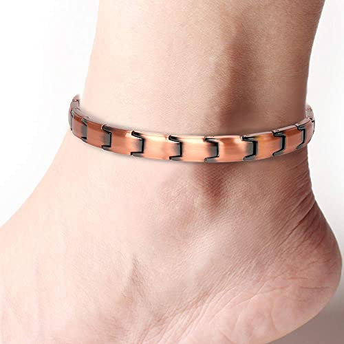 Bracelet de cheville magnétique en cuivre pour femme, avec aimants, cadeau pour maman, épouse, fête des femmes