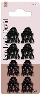 JEAN LOUIS DAVID - Lot de 8 Mini-Pinces - Coloris Aléatoire