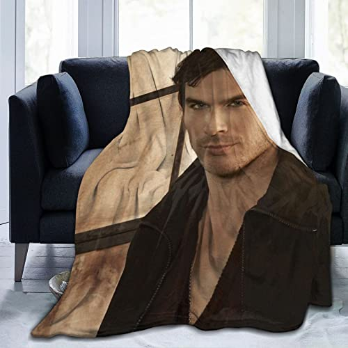 Kuschelige Plüsch Damon Thow Decke Salvatore Flanell Decke, Bettwäsche Warme Fleece Weiche Decke für Sofa Couch Wohnzimmer Büro Auto Camp Stranddecken 60X50