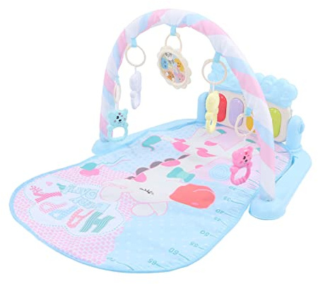 Baby Play Piano Gymnastikmatte, Baby Kick Play Piano Lernspielzeug, Multifunktionale Baby Play Mat mit Piano Rasseln, Baby Game Pad mit Schlafliedern für Neugeborene Kleinkinder