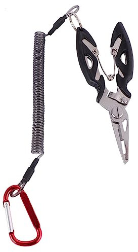 Toddmomy Fish Clamp Fish Gripper Stainless Steel Grabber Scales Oxidation Process Freshwater Saltwater Random Color